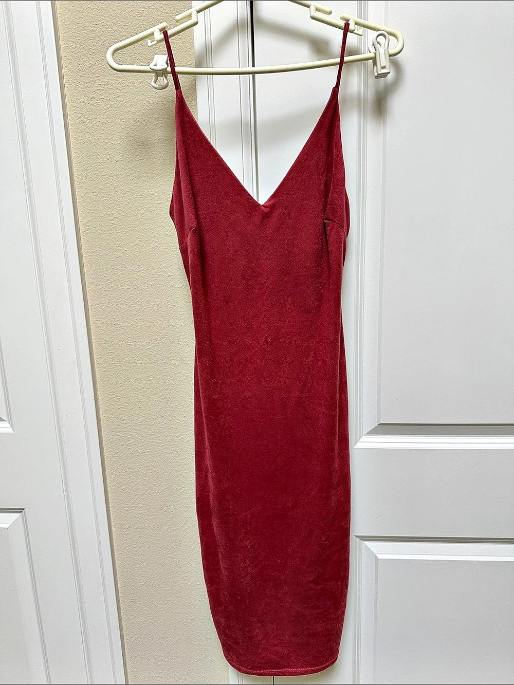 Fashion Nova Red Maxi Slip Dress